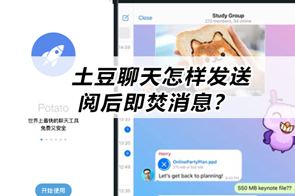 土豆聊天怎样发送阅后即焚消息？